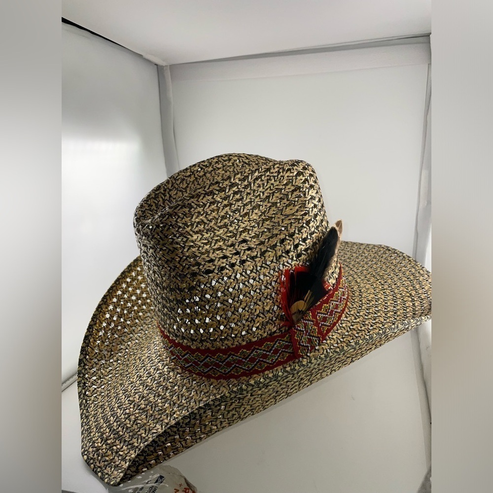 RIO GRANDE Men Size 58 (7 1/4) San Francisco Hat Co Hard Straw Cowboy  Hat‌‌‌‌‌‌